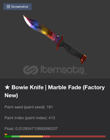 ★ Bowie Knife | Marble Fade (Factory New)