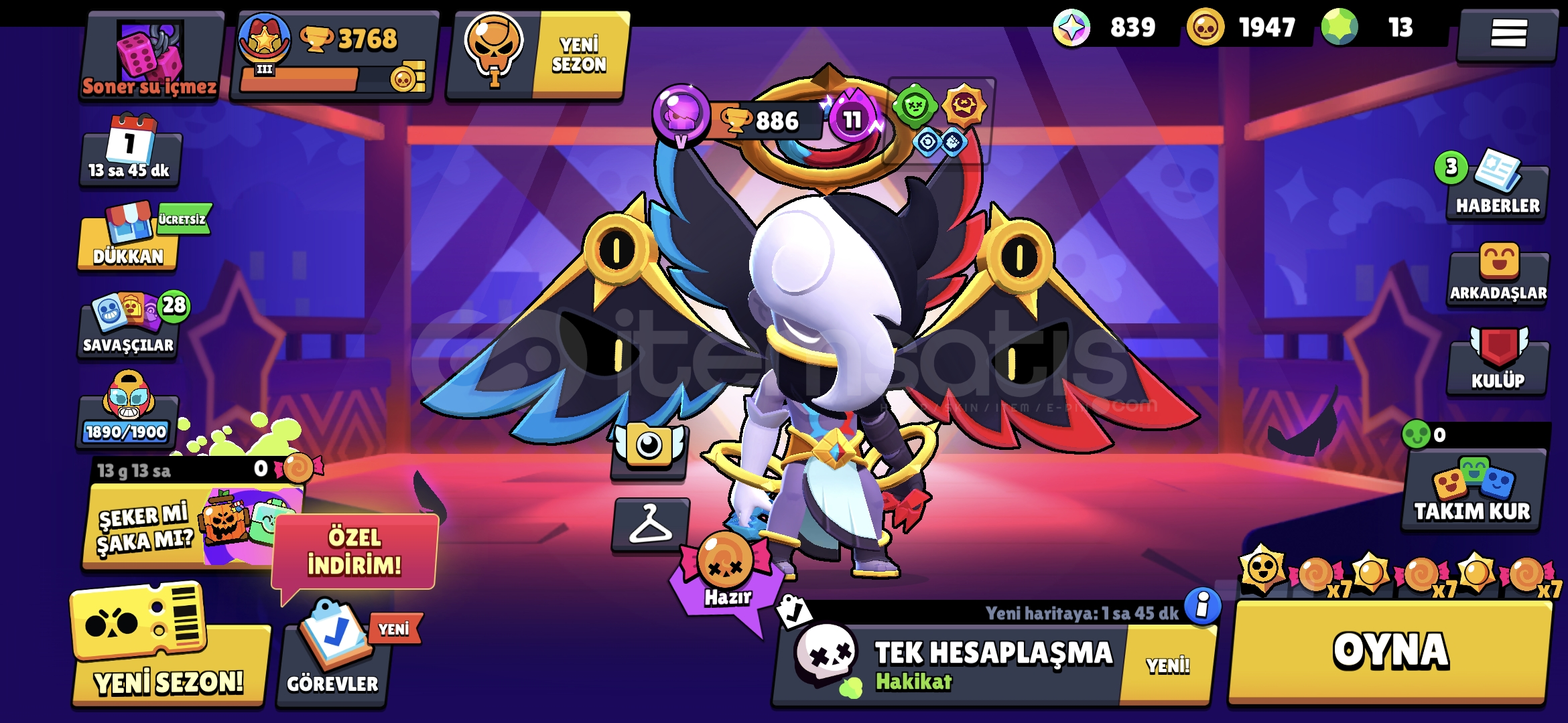 Brawl satar hesabı Brawl satar hesabı