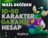 BRAWL STARS 10-50 KARAKTER ARASI HESAP