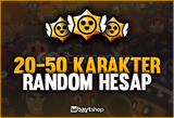 ⭐ BRAWL STARS 20-50 KARAKTER MAİL DEĞİŞEN