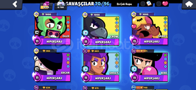 Brawl stars 21 efsanevi skinli hesap