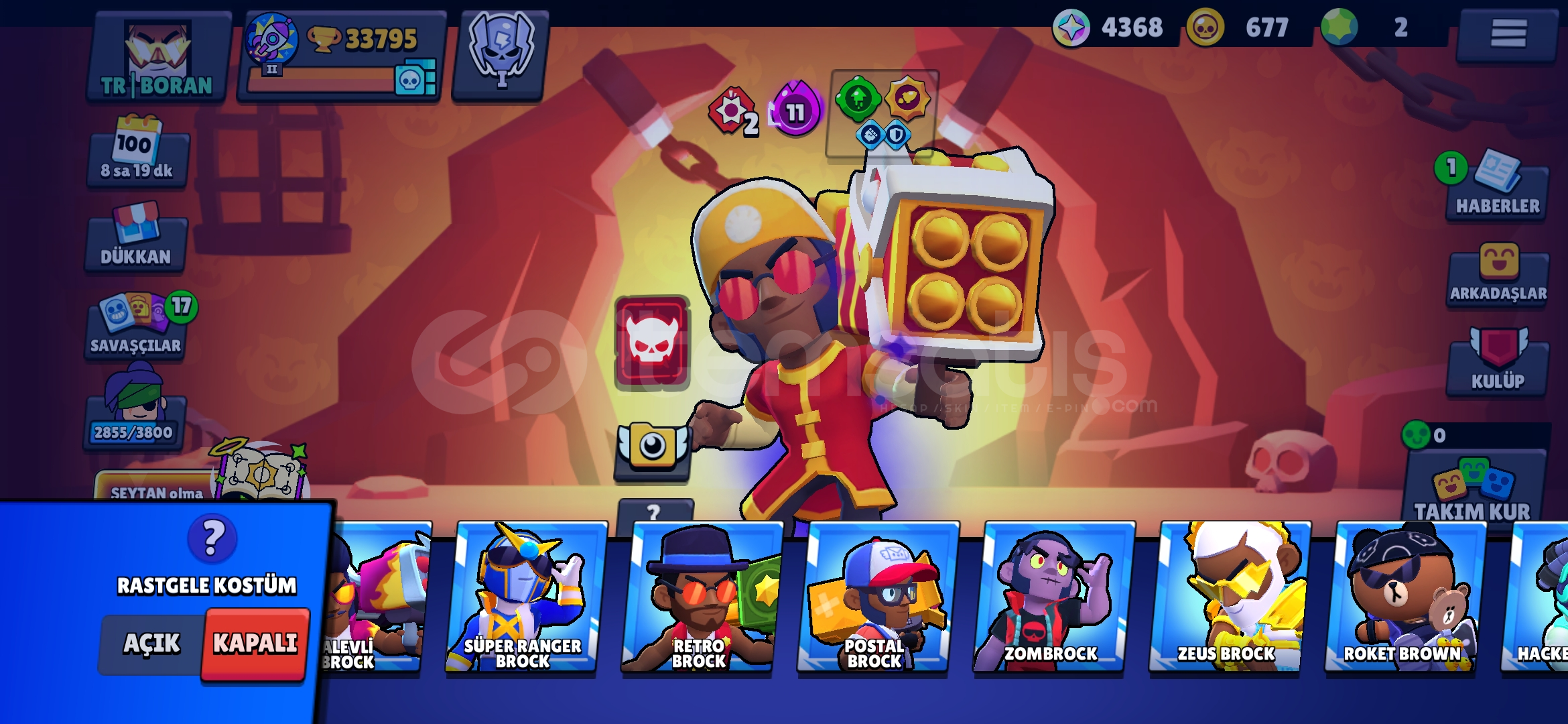Brawl stars 33k hesap +1 tane 10k üstü hesap Brawl stars 33k hesap +1 tane 10k üstü hesap