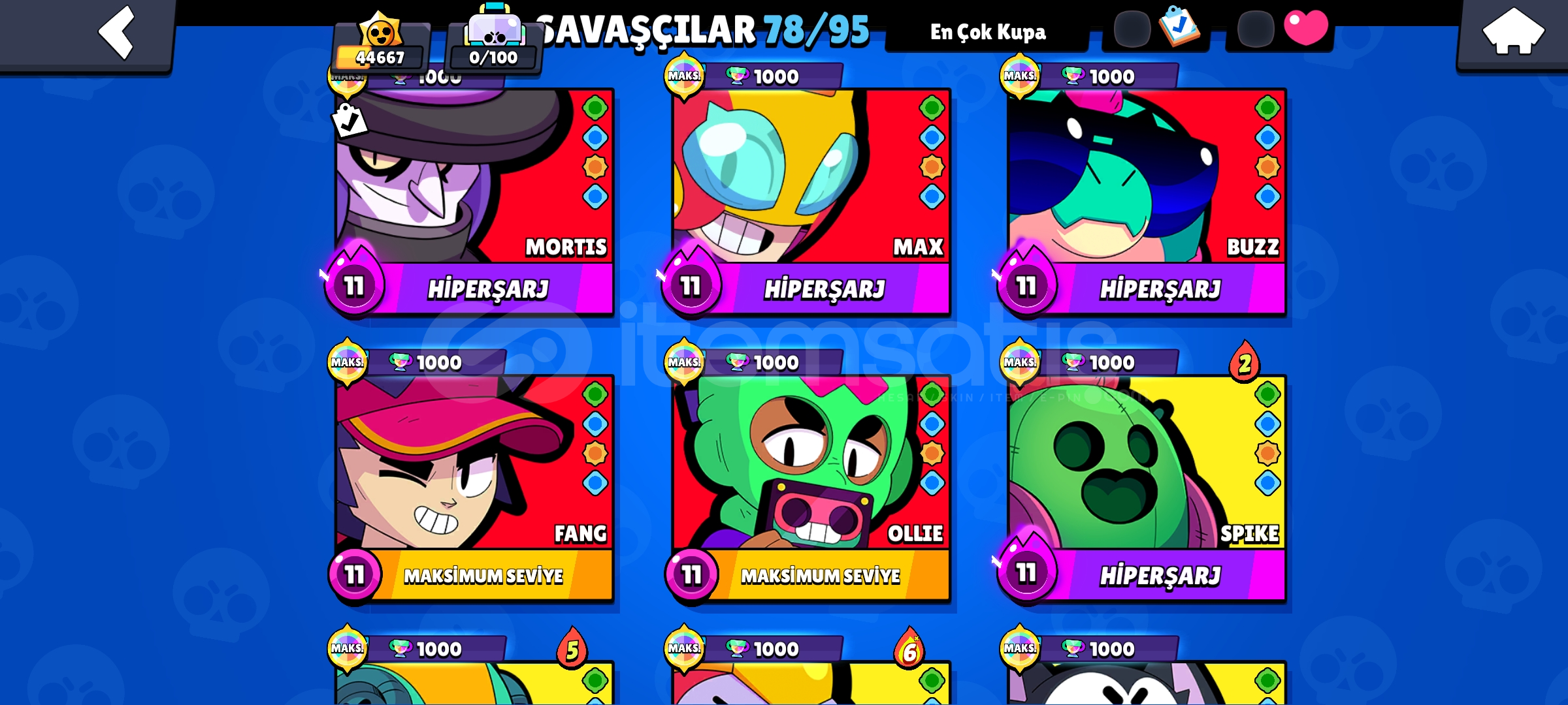 BRAWL STARS 45K DOLU HESAP  BRAWL STARS 45K DOLU HESAP