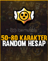 Brawl Stars 50-80 Karakter Random Hesap