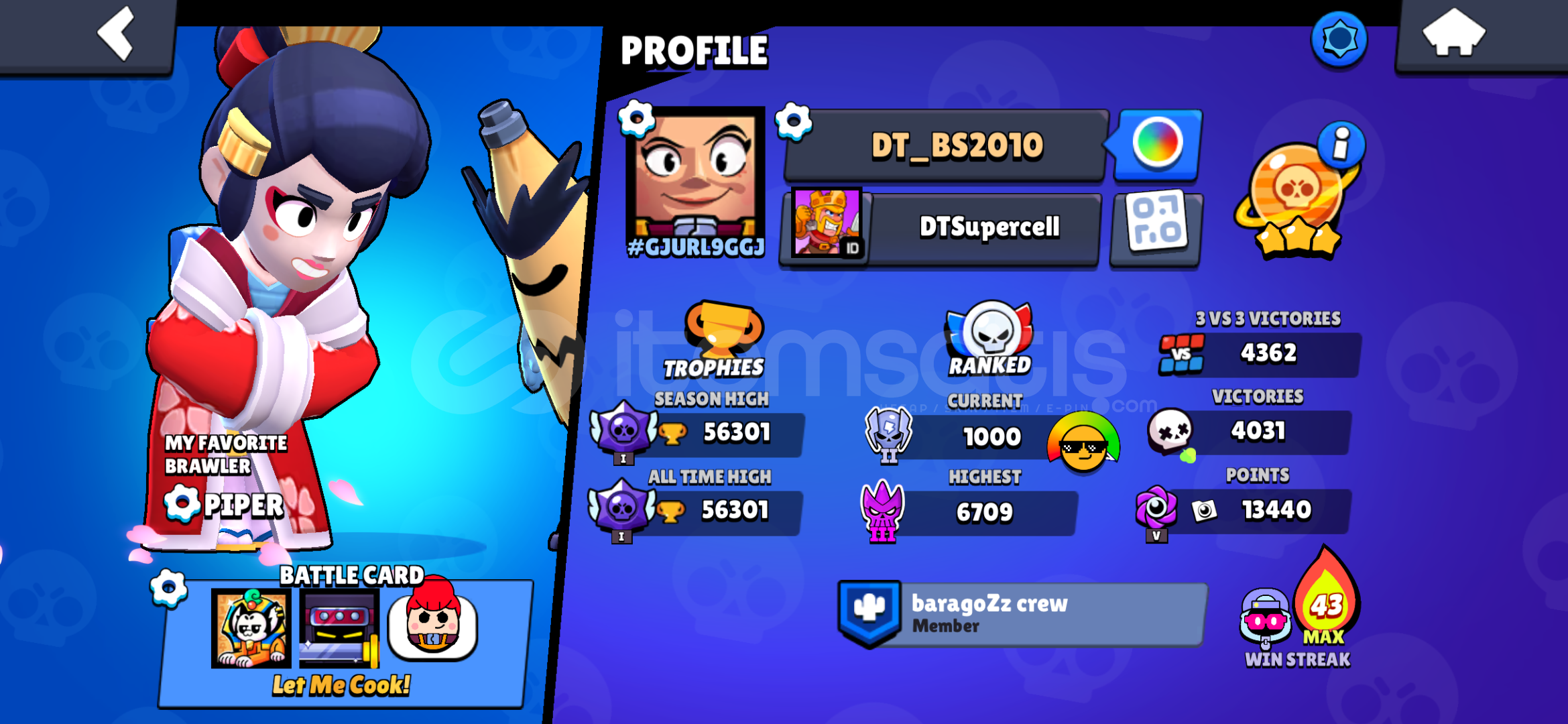 ???? BRAWL STARS 56K KUPA 350+ KOSTÜM ???? ???? BRAWL STARS 56K KUPA 350+ KOSTÜM ????