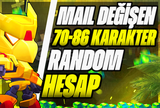 ⭐[BRAWL STARS] 70-86 KARAKTER RANDOM HESAP