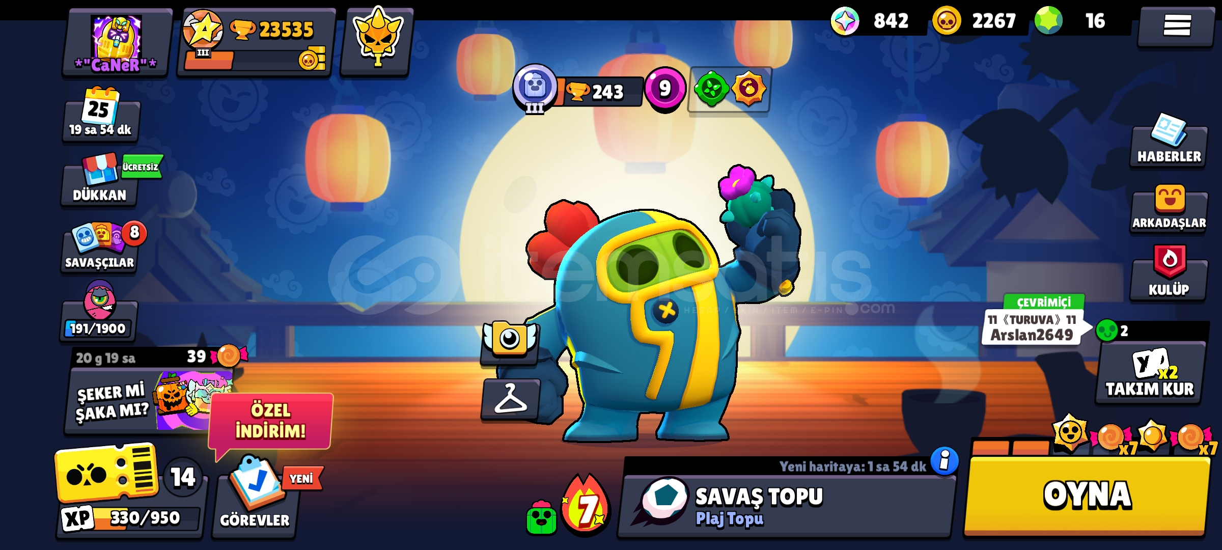 Brawl stars hesabı 23.500 kupa  Brawl stars hesabı 23.500 kupa