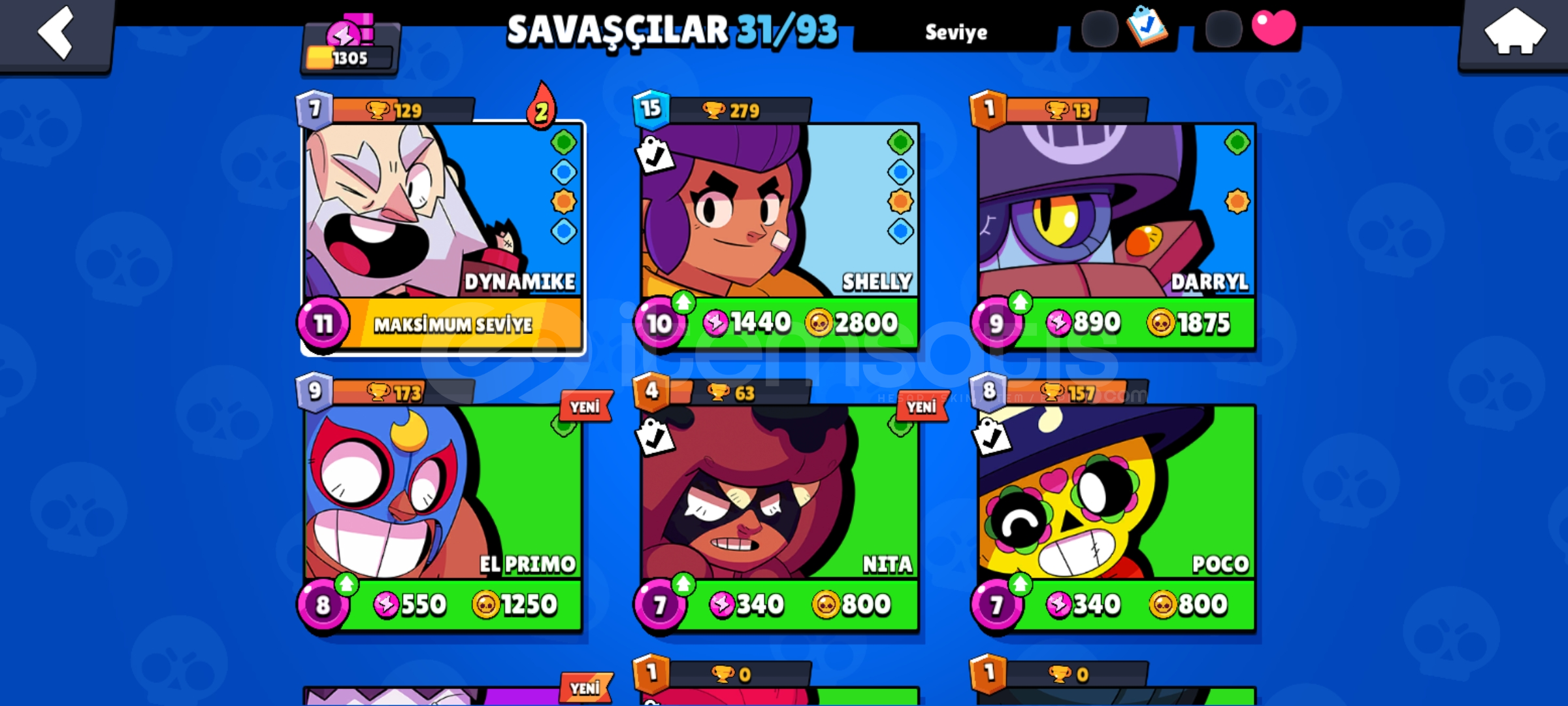 Brawl stars hesap 1300 kupa Brawl stars hesap 1300 kupa