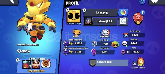 Brawl stars müq hesap 61k 192 kostüm  Brawl stars müq hesap 61k 192 kostüm