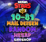 BRAWL STARS 10-81 KARAKTER RANDOM HESAP