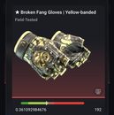 Broken Fang Gloves | Yellow(Field Tested) Broken Fang Gloves | Yellow(Field Tested)