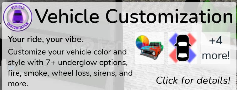 Brookhaven RP / Vehicle Customization Brookhaven RP / Vehicle Customization