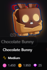 BUBBLE GUM / Chocolate Bunyy 1 adet