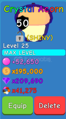 Bubble Gum Sim | SHİNY MAX CRYSTAL ACORN Bubble Gum Sim | SHİNY MAX CRYSTAL ACORN