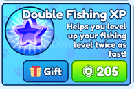 Bubble Gum Simulator Double Fishing XP