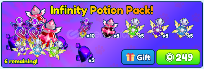 Bubble Gum Simulator İnfinity Potion Pack Bubble Gum Simulator İnfinity Potion Pack