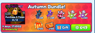 Bubble Gum Simulator Autumn Bundle