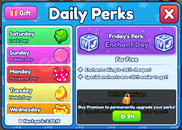 Bubble Gum Simulator Daily Perks