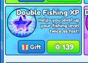 Bubble Gum Simulator Double Fishing XP