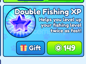 Bubble Gum Simulator Double Fishing XP