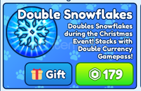 Bubble Gum Simulator Double Snowflakes