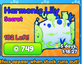 Bubble Gum Simulator Harmonic Lily Secret