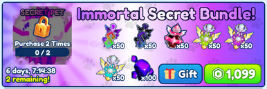 Bubble Gum Simulator İmmortal Secret Bundle