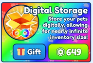 ✨Bubble Gum Simulator INFINITY Digital Storage✨