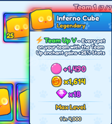 Bubble Gum Simulator İnfinity İnferno Cube bgs