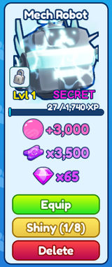Bubble Gum Simulator - Mech Robot (Untouched)