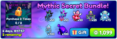 Bubble Gum Simulator Mythic Secret Bundle