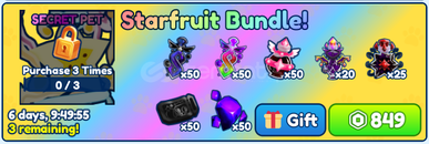 Bubble Gum Simulator Starfruit Bundle Bubble Gum Simulator Starfruit Bundle