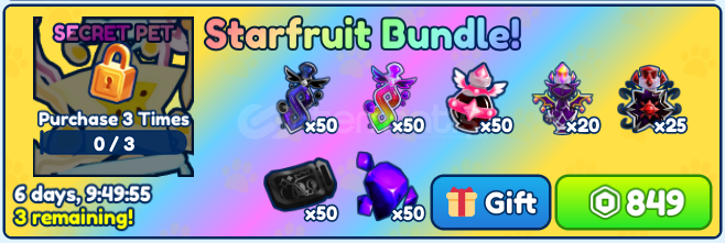 Bubble Gum Simulator Starfruit Bundle Bubble Gum Simulator Starfruit Bundle