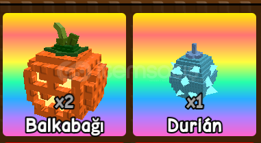 Build a zoo 2x pumpkin 1 x durian Build a zoo 2x pumpkin 1 x durian