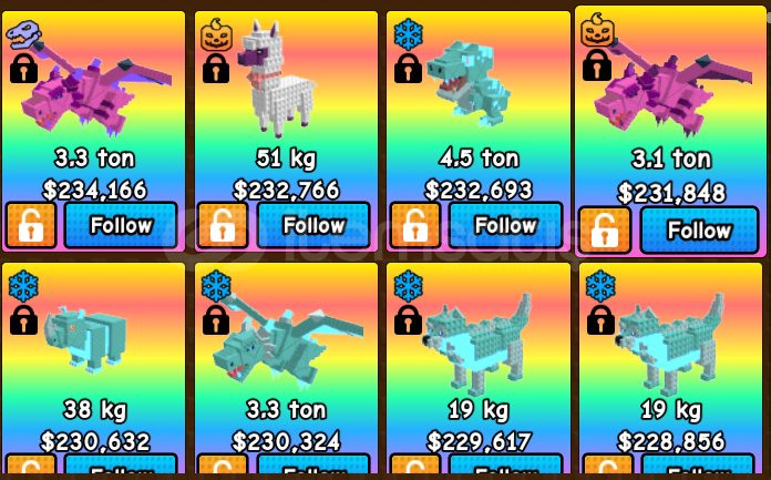 Build A Zoo Random 10x 200/234k Pet Build A Zoo Random 10x 200/234k Pet