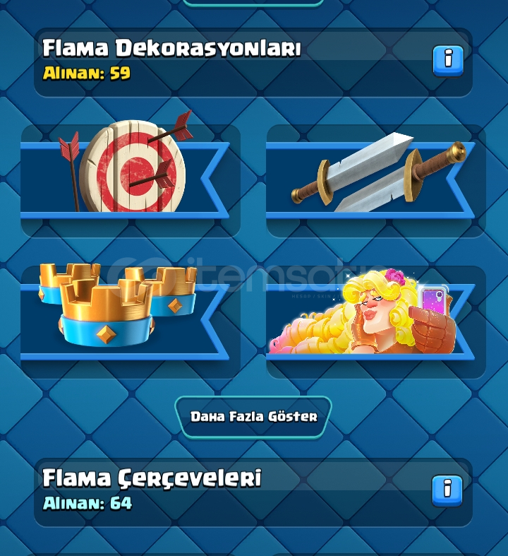 Büyük 9098 Kupalı Clash Royale hesabı
