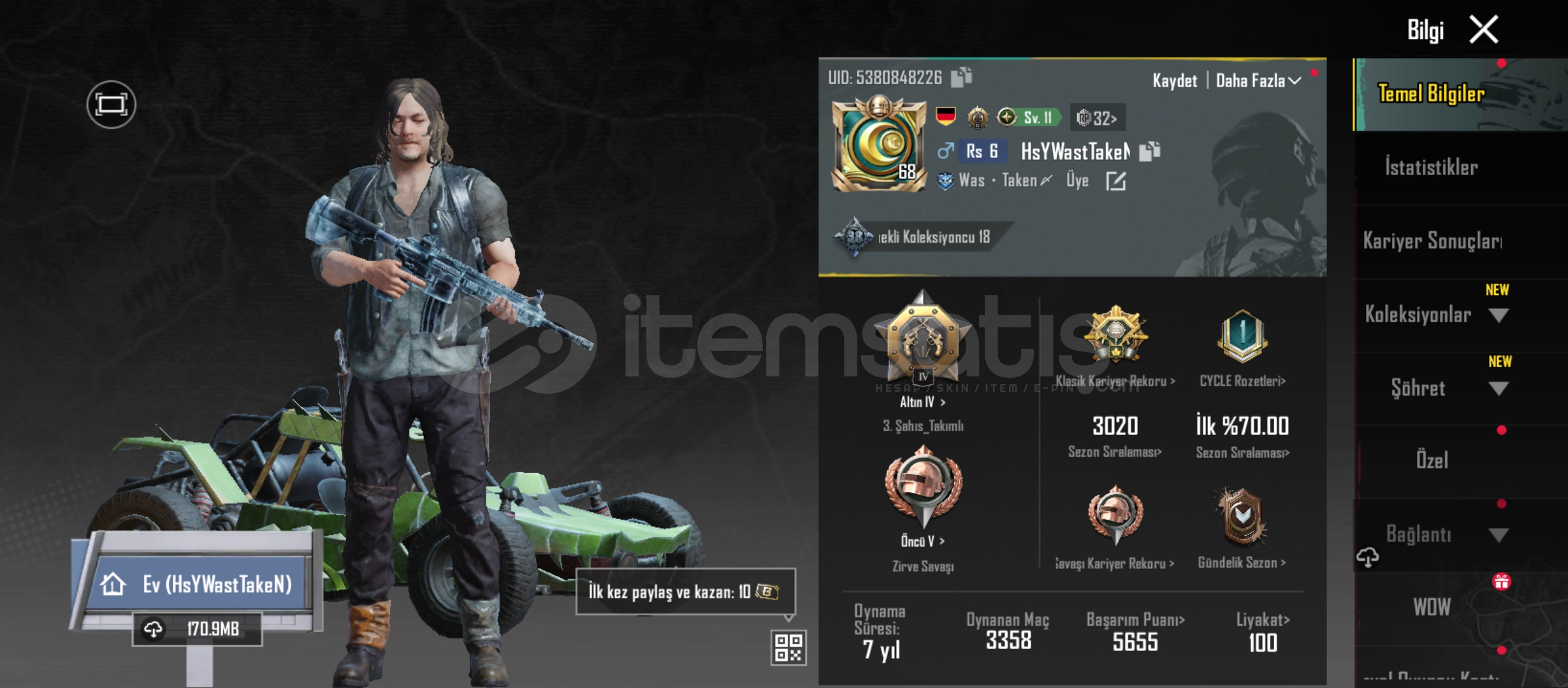 BUZ M4 1 SEVİYE DARLY DİXON SETli HESAP BUZ M4 1 SEVİYE DARLY DİXON SETli HESAP