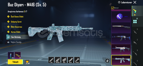 ✨️BUZ M4 5 SEVİYE+3 MATERYAL Tek bağ