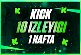 ⭐[ÇALIŞAN !] ✅ Kick 1 Hafta +10 İzleyici
