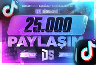 ⭐[ÇALIŞIYOR⚡] Tiktok 25.000 Paylaşım
