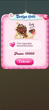 Candy crush saga 12410 seviye 