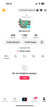 Canlı Yayın Açık 1101 Takipçili Tiktok Hesabı