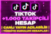 ⭐[CANLI YAYIN] TR TİKTOK 1.000 TAKİPÇİLİ HESAP⭐