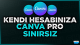 ⭐️ Canva Pro Sınırsız + Kendi Hesabınıza