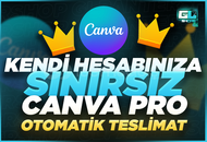 ⭐ Canva Pro Sınırsız + Kendi Hesabınıza ⭐