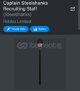 Captain Steelshanks | Roblox Limited