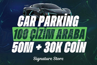 ⭐CAR PARKİNG 100 ARAÇ ÇİZİMLİ HESAP⭐