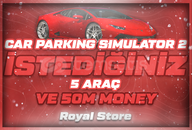 CAR PARKİNG 2 İSTEDİĞİNİZ 5 ARAÇ 50M MONEY