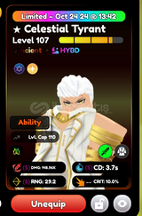 Celestial tyrant evo algmighyt sss stat 