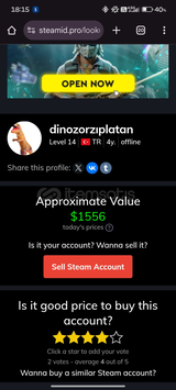 ÇEREZ FİYATINA STEAM HESAP PAZARLIK VARDIR